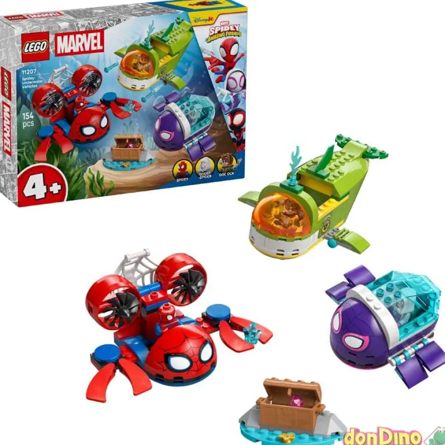 Vehiculos submarinos spidey lego marvel 154 pzas.