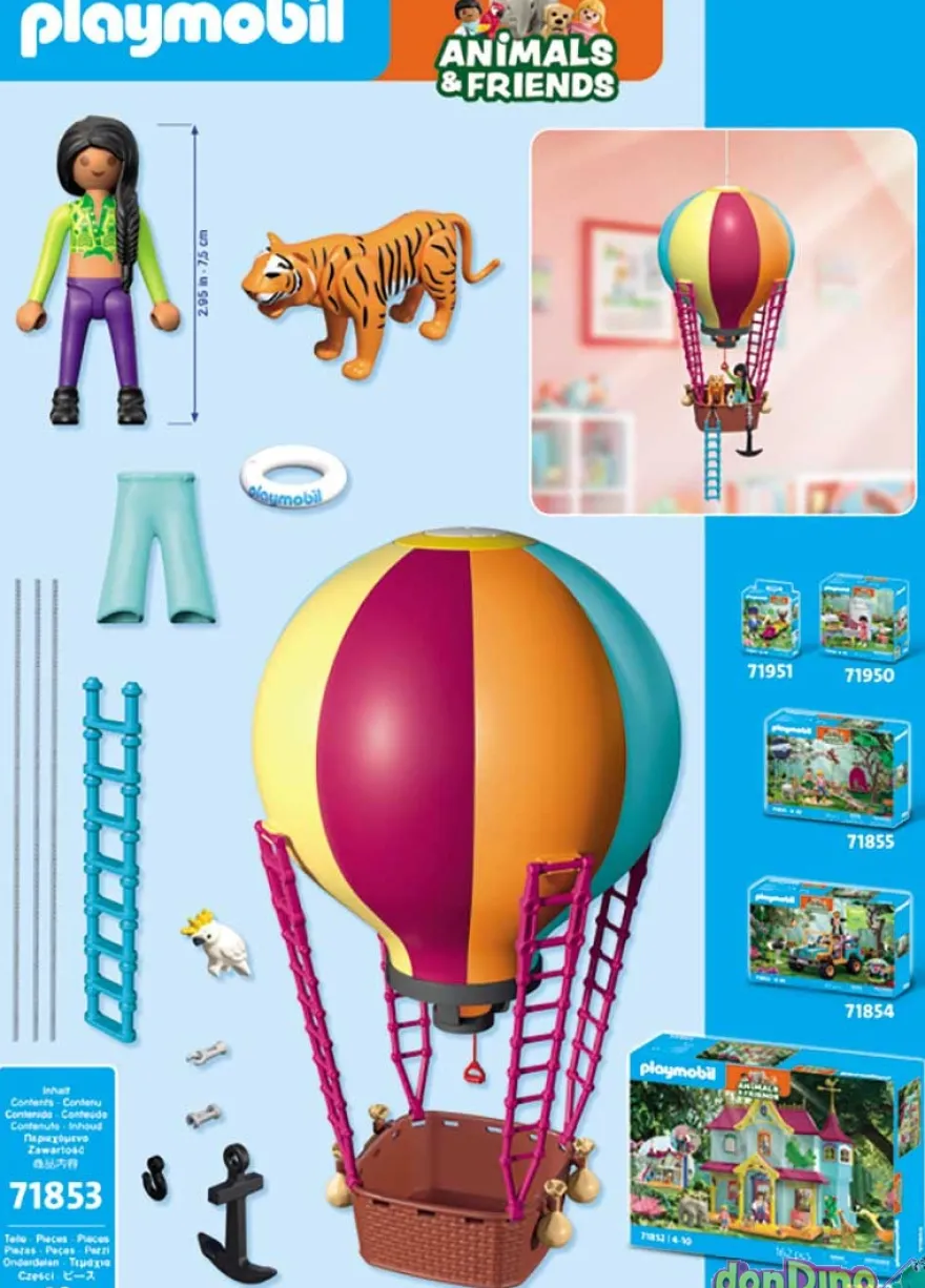 Viaje en globo playmobil animals & friends - 48 pzas.