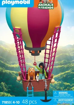 Viaje en globo playmobil animals & friends - 48 pzas.