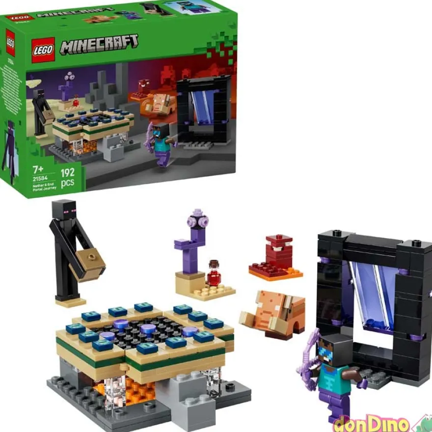 Viaje por nether & portal al end lego minecraft - 192 pzas.
