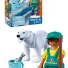 Zoo: oso polar y cuidador,playmobil