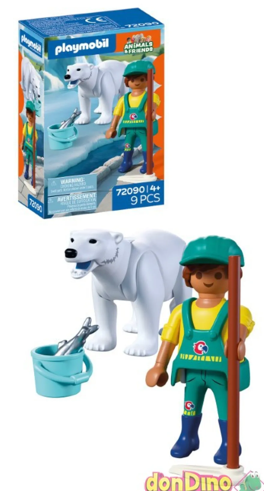Zoo: oso polar y cuidador,playmobil