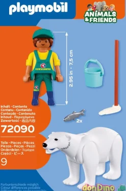 Zoo: oso polar y cuidador,playmobil